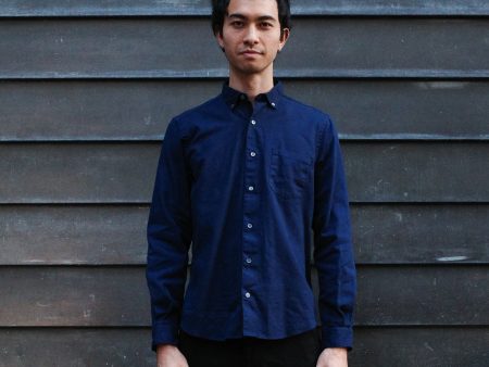 The Single Needle Shirt, Denim Blue | Oxford Discount