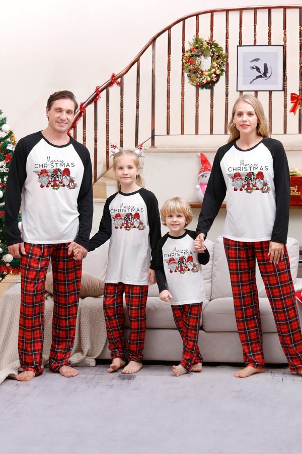 Long Sleeves Plaid Family Christmas Pajamas For Cheap