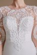 White Mermaid Long Sleeves Sweep Train Wedding Dress with Lace Fashion