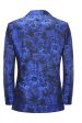 Peak Lapel Jacquard Royal Blue Single Breasted Men s Prom Blazer Sale