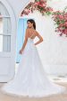 Ivory Criss-Cross Straps Back A-Line Tulle Wedding Dress Hot on Sale