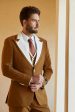 Peak Lapel Single Button Brown Men s Wedding Suits Supply