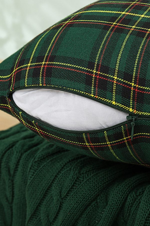 Christmas Gift Plaid Pillow Case For Sale