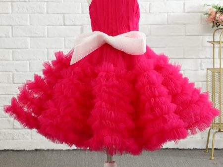 Fuchsia Halter Flower Girl Dress Sale