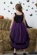 Dark Purple High Low Tulle Halloween Girl Dress With 3D Flower Sale