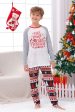 Print Grey Long Sleeves Matching Family Christmas Pajamas For Sale