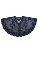 1920s Blue Glitter Sequins Cape Discount