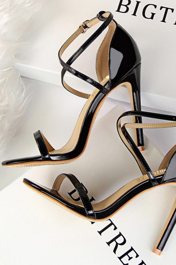 Black Stiletto Sandals Fashion