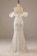 Sparkly Ivory Mermaid Sequined Floor-Length Wedding Dress Fashion