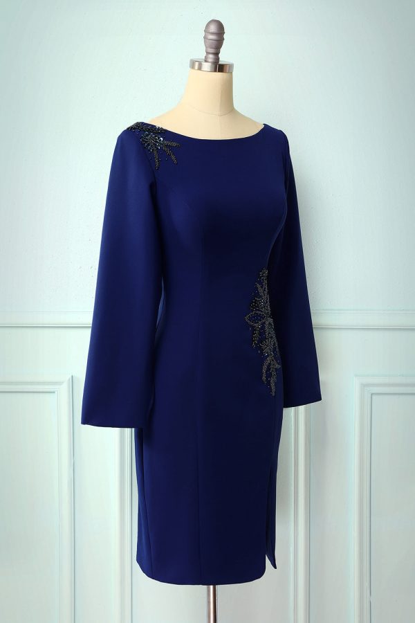 Dark Blue Mother Of The Bride Dress on Sale