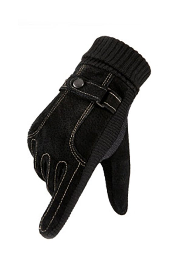 Brown Pigskin Men s Warm Winter Gloves on Sale