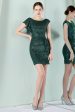 Dark Green Bateau Neck Bodycon Cocktail Dress Cheap