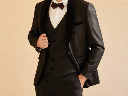 Shawl Lapel One Button Black Wedding Suits For Men For Cheap