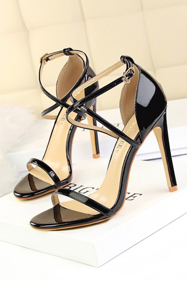 Black Stiletto Sandals Fashion