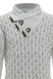 Grey Stand Collar Men s Pullover Sweater Online