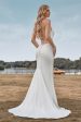 Simple Spaghetti Straps White Bridal Dress with Criss Cross Back Hot on Sale