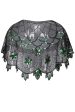 1920s Green Flower Sequin Women Cape Sale