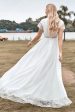 Deep V-neck Simple Boho Wedding Dress with Slit Online