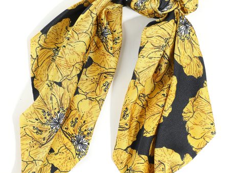 Yellow Floral Hair Scarf Online Sale