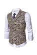 Shawl Collar Double Breasted Slim Fit Light Brown Men s Suit Vest Hot on Sale