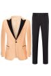 Silm Fit Peak Lapel Blush 2 Piece Men s Prom Suits Supply