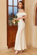 Simple Off the Shoulder Boho Wedding Dress Hot on Sale