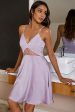 A Line Spaghetti Straps Light Purple Graduation Dress Sale