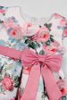 Blush Print Floral Long Girls  Dress with Bowknot Discount