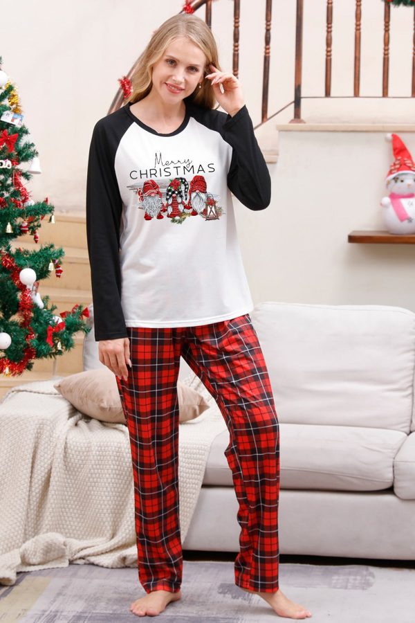 Long Sleeves Plaid Family Christmas Pajamas For Cheap