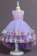 Pink High Low Boat Neck Flower Girl Dress Hot on Sale