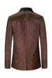 Sparkly Brown One Button Shawl Lapel Men s Blazer on Sale