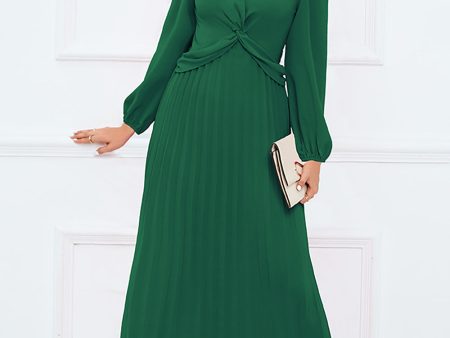 Long Sleeves Dark Green Casual Dress Hot on Sale