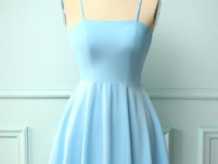 Blue Open Back Cocktail Dress Online Sale