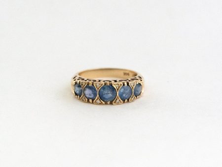 Vintage Edwardian 5 Sapphire Ring Sale