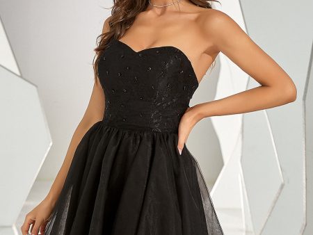 Black A Line Sweetheart Homecoming Dress Fashion