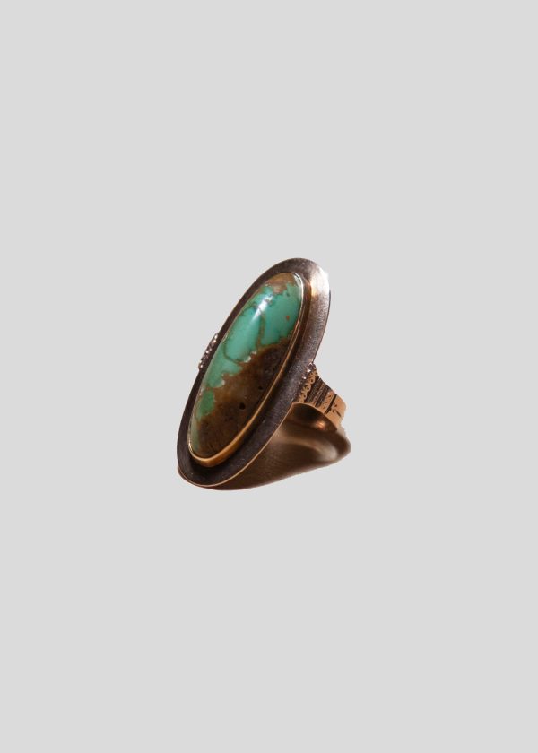 Vintage Ring with Matrix Turquoise Fashion