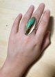 Vintage Ring with Matrix Turquoise Fashion