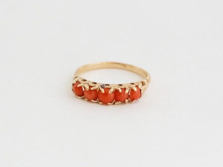 Vintage Coral Gold Ring Online now